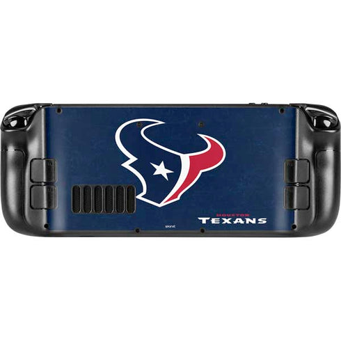NFL Houston Texans Distressed Steam Deck Handheld Gaming Computer Skin